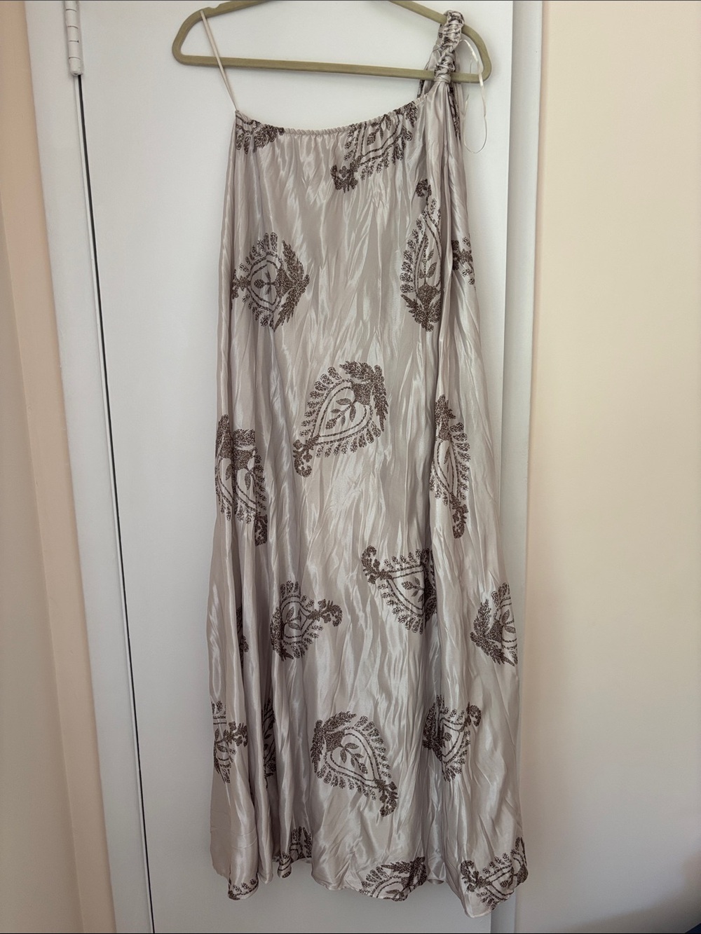 Zara Wrinkled Effect Asymmetrical Maxi Dress - Picture 2 of 5